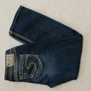 Silver Twisted Capris Size 29